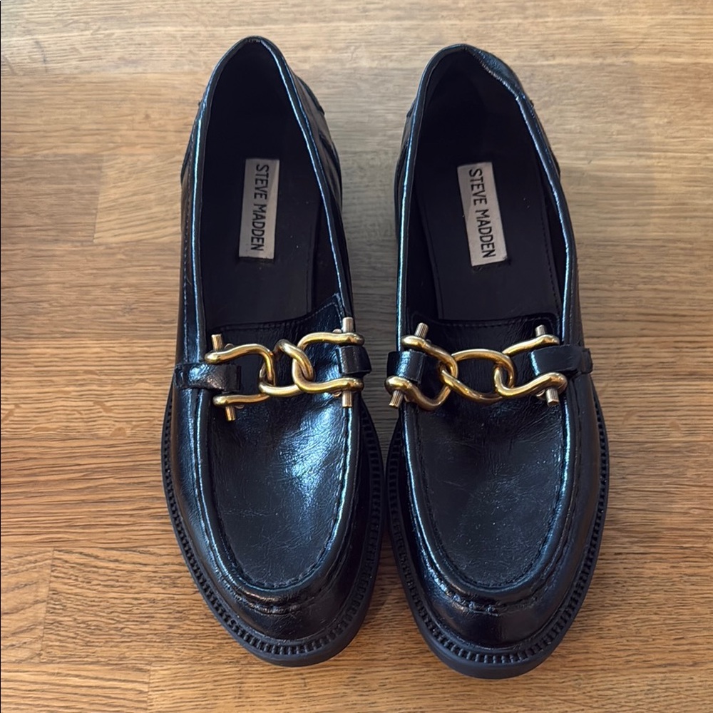 Steve Madden Black Loafers